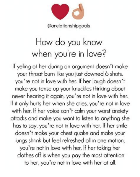 How Do You Know When You Re In Love If Yelling At Her