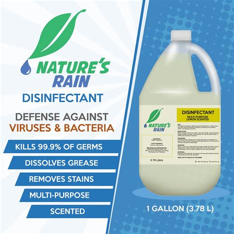 natures rain disinfectant solution gallon zenith hub