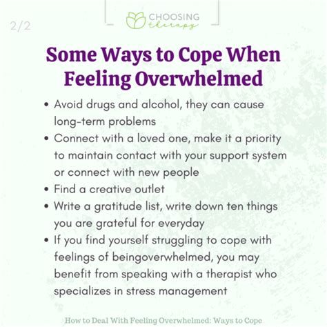 ways  cope  youre feeling overwhelmed