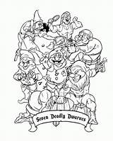 Sins Seven Sleepy Dwarf sketch template