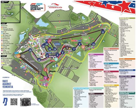detailed map  austin track showing  facilities  track layout   usa gp