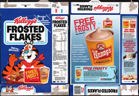 kelloggs frosted flakes cereal box  wendys frosty flickr