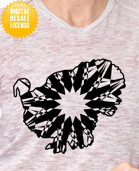 male turkey mandala svg digital image resale license included mandala