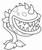 Zombies Plants Vs Zombie Coloring Pages Plant Drawing Chomper Draw Garden Para Warfare Colorear Mario Bros Step Book Printable Kids sketch template
