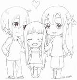 Sword Coloring Sao Chibi Family Pages Kari Kitsune Drawing Colouring Anime Deviantart sketch template