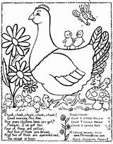Hen Coloring Pages Little Red Nursery Kids Rhyme Goose Mother Colouring Rhymes Printable Mrs Color Chicken Getdrawings Greatest Getcolorings Books sketch template