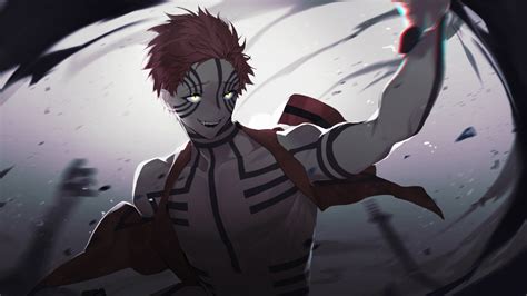 demon slayer akaza  red hair hd anime wallpapers hd