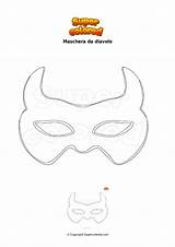 Maschera Diavolo Ausmalbild Masque Diable Supercolored sketch template