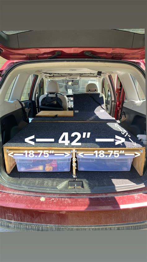 suv camper conversion  sleeping platform subaru forester