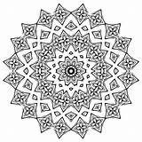 Coloring Pages Abstract Mandala Adult Adults Printable Cool Manada Bestcoloringpagesforkids sketch template