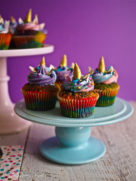 Rainbow Unicorn Cupcakes Not Quite Nigella
