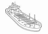 Schiffe Tankschiff Boote Supertanker Malvorlage Tanker Ausmalen sketch template