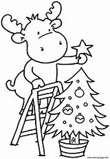 Coloring Tree Children Christmas Pages Printable Print Color Book Online sketch template
