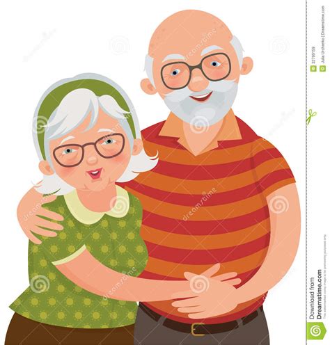Happy Old Couple Stock Vector Illustration Of Aging