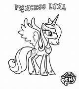 Pony Luna Coloring Princess Little Pages Mlp Celestia Cadence Spike Eg Printable Color Getcolorings Filly Print Fim Sheets sketch template