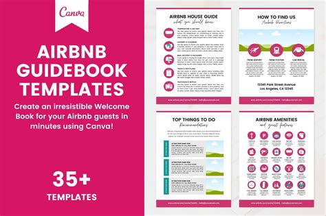 airbnb  guide book templates magazine templates creative market