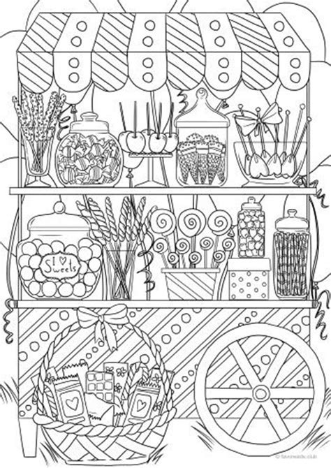 pin  dessert food coloring pages