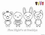 Coloring Fnaf Pages Cute Nights Five Bonnie Freddy Printable Characters Sheet Print Bunny Naf Luxury Sheets Draw Plushies Color Inspired sketch template