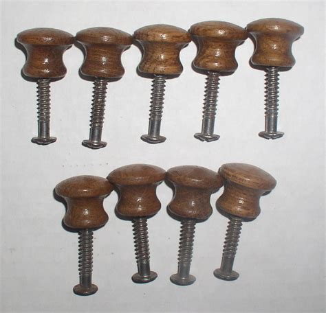 lot   vintage oak wood furniture knobs drawer pulls