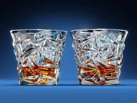Jinaya Diamond Shaped Whiskey Glass Unique Cool Crystal Rocks Whiskey