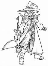 Mage Drawing Coloring Wizard Drawings Sheets Base Dragons Dungeons Pages Male Colouring Fantasy Adult Amano Book Sketches Deviantart Character Ww sketch template