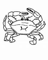 Crab Coloring Pages Kids Color Colouring Printable Animals Print Cartoon Cliparts Clip Clipart Sheets Water Animal Reserved Rights Library Favorites sketch template