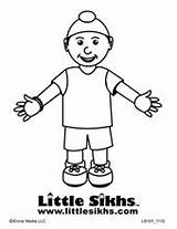 Sikh Colouring Boy Sheets Pages Coloring Little Gurbani Bodh sketch template