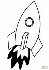 Coloring Rocketship Pages Ship Rocket Printable Clipart sketch template