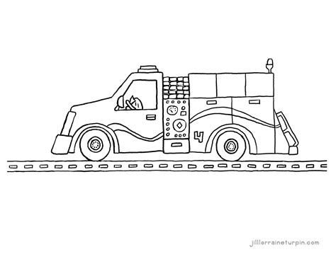 fire truck template printable