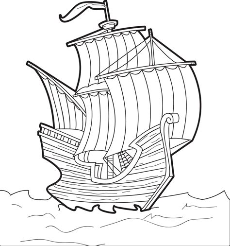mayflower printable thanksgiving coloring page  kids