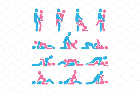 sexual position vector icons sex pre designed vector graphics
