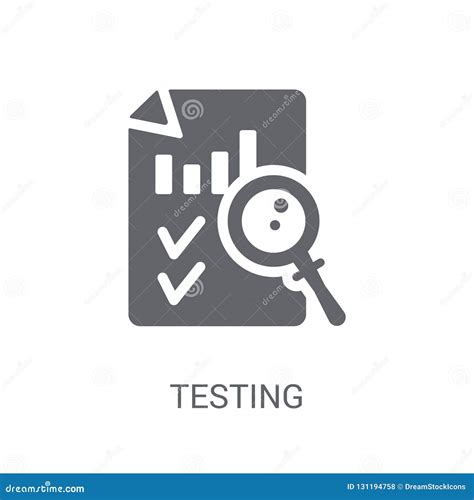 testing icon trendy testing logo concept  white background fr vector