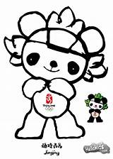 Jingjing Mascota Mascote Olympiques Colorier Olimpiadas Nini Mascots Hellokids Olimpicos Beijin Gh04 Asian Olympischen sketch template