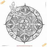 Lizard Mandala Malvorlagen sketch template