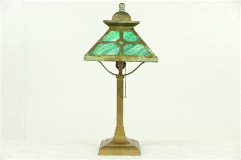 Lamp With Stained Glass Shade 1910 Antique Harp Gallery