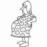 Pregnant Coloring Pages Lady Woman Mom Drawing Standing Getdrawings Getcolorings sketch template