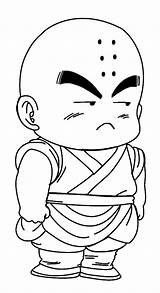 Krillin Lineart sketch template