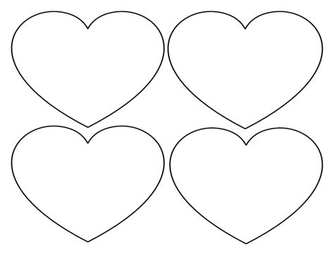 printable heart shapes tiny small medium outlines printable