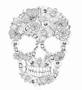 Skulls Colori sketch template