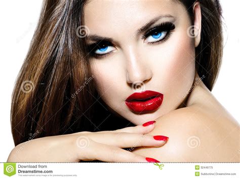 Beauty Girl Stock Image Image Of Cosmetic Glamor Eyes