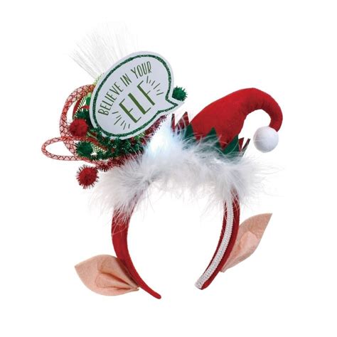 lit    elf headband christmas headband christmas elf