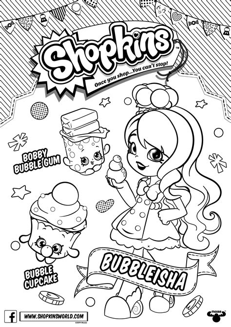 shoppie dolls coloring pages  getdrawings