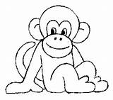 Monkey Coloring Pages Cute Baby Monkeys Drawing Cartoon Drawings Printable Kids Girl Print Colouring Google Printables Color Easy Head Clipart sketch template