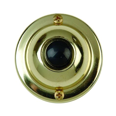 carlon wired  door bell push button brass   case dh  home depot
