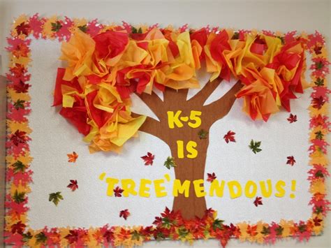 fall bulletin board school ideas pinterest trees infants