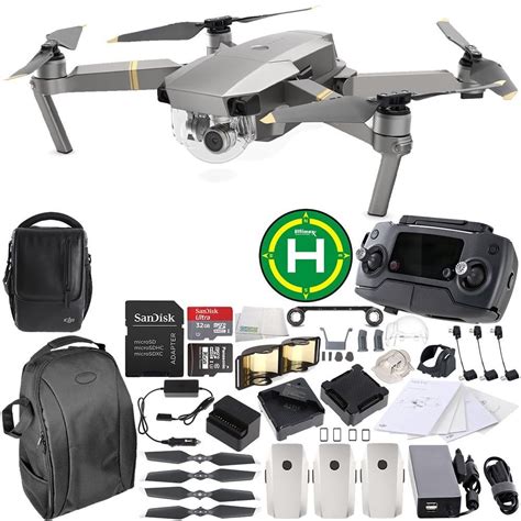 dji mavic pro platinum fly  combo collapsible quadcopter drone ultimate bundle cppt