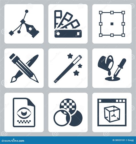 vector graphic design icons set stock image image