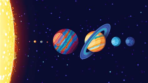 solar system illustration wallpaper  hd id