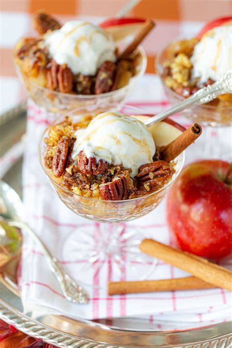 easy apple dump cake  pecan topping pizzazzerie