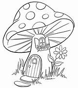 Mushroom Coloring House Fairy Mushrooms Houses Pages Tuesday Drawing Dulemba Colouring Seems Imagining Carolina Season South Actually Little Village Draw sketch template